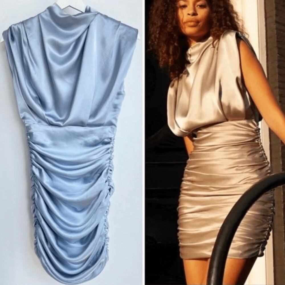 Aritzia Babaton Ten Hasek mini dress light blue size 0